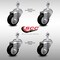 Service Caster 3.5 Inch SS Black Polyurethane Wheel Swivel 1/2 Inch Threaded Stem Caster Set SCC SCC-SSTS20S3514-PPUB-BLK-121315-4 - alternate 5